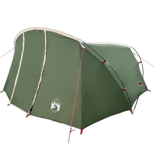 vidaXL Tunneltent met dak met opslag Groen en Wit 318 x 275 x 140 cm