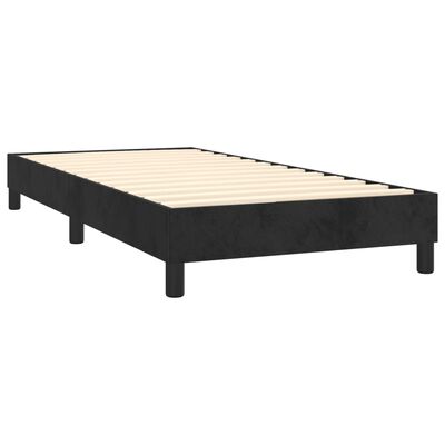 vidaXL Boxspring met matras en LED fluweel zwart 80x200 cm