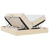 vidaXL Opbergbed met matras met matras Cr&egrave;me 180 x 200 cm Polyester