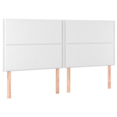 vidaXL Bedframe met hoofdbord kunstleer wit 180x200 cm