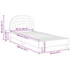 vidaXL Bedframe voor kinderen met hoofdbord Cr&egrave;me 90 x 190 cm Fluweel