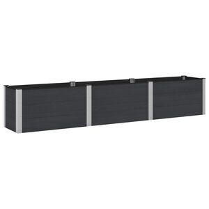 vidaXL Verhoogde plantenbak Zwart 300 x 50 x 54 cm WPC en Aluminium