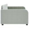 vidaXL Slaapbank 90x200 cm fluweel lichtgrijs