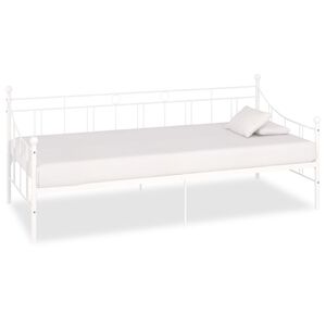 vidaXL Slaapbank metaal wit 90x200 cm