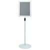 vidaXL Pedestal Posterstand Zilver 33 x 33 x 126 cm PVC en staal