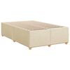 vidaXL Boxspring met matras stof cr&egrave;mekleurig 120x190 cm