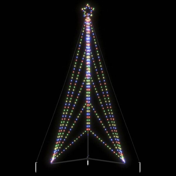 vidaXL LED-kerstboom 615 LEDs kleurrijk 404,5 cm