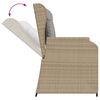vidaXL 5-delige Loungeset met kussens poly rattan beige