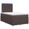 vidaXL Boxspringbed met matras Donkerbruin 120 x 200 cm Stof