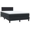 vidaXL Boxspring met matras en LED fluweel zwart 120x210 cm