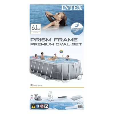 Intex Zwembadset ovaal Prism Frame 610x305x122 cm 26798GN