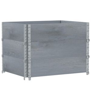 vidaXL Plantenbak 80x60 cm massief grenenhout grijs