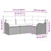 vidaXL Tuin Sofa Set met opslag 4 pcs Zwart poly rattan