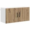 vidaXL Wandkast LUCCA Artisanaal eiken 80 x 31 x 40 cm Bewerkt hout