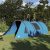 vidaXL Tunneltent met dak met opslag Blauw en Grijs 778 x 356 x 210 cm