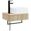 vidaXL Wandgemonteerde Wastafel Sonoma Eiken 53 x 35 x 39 cm