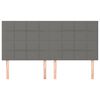 vidaXL Hoofdbord donkergrijs 160x5x118/128 cm Stof