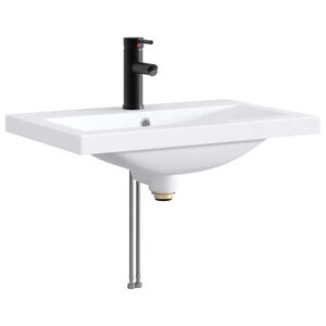 vidaXL Badkamer Waskom Mat Zwart 61 x 40 x 16,5 cm Metaal