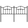vidaXL Hoofdbord 160 cm metaal zwart