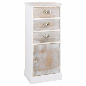 vidaXL Bijzetkast 38x28x86 cm paulowniahout