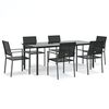 vidaXL 7-delige Tuinset poly rattan en staal