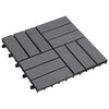 vidaXL Terras Tegel 30 st Grijs 30 x 30 cm Acacia Hardhout