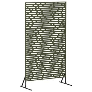 vidaXL Privacyscherm 100 x 50 x 180 cm Staal Olijfgroen