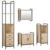 vidaXL Badkamerkastenset 4 st Sonoma Eiken 40 x 36 x 200,5 cm