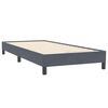 vidaXL Boxspring met matras en LED fluweel donkergrijs 90x220 cm