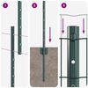 vidaXL Hek met Paal Groen 1,2 x 25 m Staal en PVC