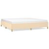 vidaXL Bedframe zonder matras stof cr&egrave;mekleurig 200x200 cm