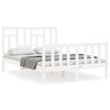 vidaXL Bedframe zonder matras massief grenenhout wit 140x190 cm