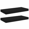 vidaXL Wandschappen zwevend 2 st 50x23,5x3,8 cm MDF zwart