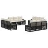 vidaXL Tuinbankenset 12 st Zwart poly rattan
