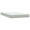 vidaXL Boxspring met matras en LED fluweel lichtgrijs 120x220 cm