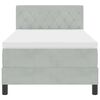 vidaXL Boxspringbed met matras Lichtgrijs 90 x 190 cm Fluweel