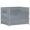 vidaXL Palletopzetranden 3 st 80x60 cm massief grenenhout grijs