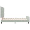 vidaXL Boxspringbed met hoofdeinde Lichtgrijs 140 x 190 cm Fluweel