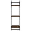 vidaXL Wandschappen 3-laags met stangen 2 st 30x25x100 cm bruineiken