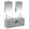 vidaXL Badkamerkastenset 5 pcs Betongrijs 50 x 14,5 x 70 cm
