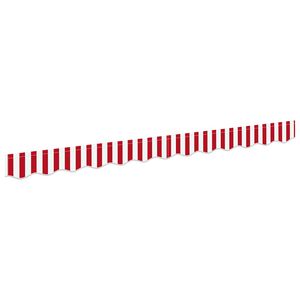 vidaXL Vervangende markies volant Rood en Wit 230 x 20 cm Polyester