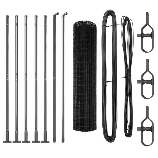 vidaXL Hek met Paal Grijs 1,2 x 10 m Staal