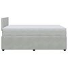 vidaXL Boxspring met matras fluweel lichtgrijs 120x190 cm