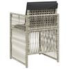 vidaXL Tuinstoelen 4 st met kussens poly rattan lichtgrijs