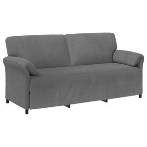 vidaXL 3-Zits Bank Donkergrijs 198 x 83 x 95 cm Fluweel