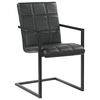 vidaXL Eetkamerstoelen 2 st echt leer zwart
