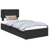 vidaXL Opslag bed met lade met opslag Zwart 100 x 200 cm Bewerkt hout