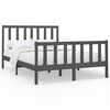 vidaXL Bedframe massief grenenhout grijs 140x190 cm