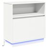 vidaXL LED Sideboard Wit 71 x 34,5 x 75 cm Bewerkt hout