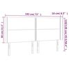 vidaXL Hoofdbord met randen 183x16x118/128 cm stof taupe